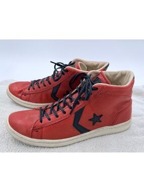 Converse x Varvatos Pro Leather Mid Burgundy 10 Men 129626C
